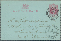 Nordborneo: 1905, Incoming GB Letter Card KEVII 1d. Red "LONDON SP 5 05" To Sandakan With Arrival Ma - North Borneo (...-1963)