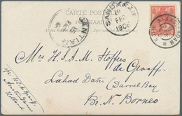 Nordborneo: 1911, INCOMING MAIL: Netherlands, 5 C Carmine Wilhelmina, Single Franking On Picture Pos - North Borneo (...-1963)