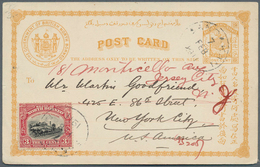 Nordborneo: 1911, Stationery Card 1c. Yellow-brown Uprated By 3c. Lake/black, Used With Full Message - Nordborneo (...-1963)
