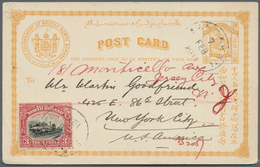 Nordborneo: 1911, Stationery Card 1c. Yellow-brown Uprated By 3c. Lake/black, Used With Full Message - North Borneo (...-1963)