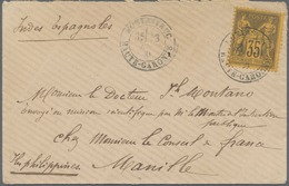 Philippinen: 1879. Envelope Addressed To The French Scientific Mission In Manila, Philippines Bearin - Philippinen