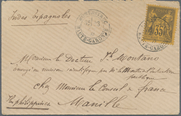 Philippinen: 1879. Envelope Addressed To The French Scientific Mission In Manila, Philippines Bearin - Philippines