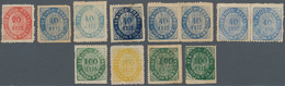 Portugiesisch-Indien: 1871, Native Issues, Type II, Mint: 20 R., 40 R.blue Thick Paper, Same Pale Bl - Portugiesisch-Indien