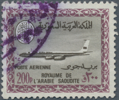 Saudi-Arabien: 1975, Boeing B720 Airmail With Cartouche Of King Faisal, Unwmkd. 200 Pia., Used, Rari - Saudi-Arabien