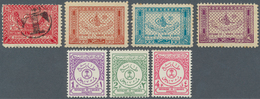 Saudi-Arabien - Portomarken: 1935/61, Dues: 1/2 G. Carmine With Bilingual Handstamp "T", Two Tiny Ti - Saudi-Arabien