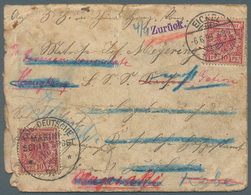 Singapur: 1899, Incoming Mail, Germany 10 Pf. „Eickel 6.6.99” On Cover Adressed To Navy Ship Unit Vi - Singapore (...-1959)