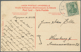 Singapur: 1907, Germany 5 Pf. Tied "Imp. German Navy Mails No. 43 22 9 07" To Ppc (Singapore South B - Singapour (...-1959)