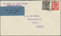 Singapur: 1931 (4.8.), First Flight Cover 'Singapore-Medan' Bearing Straits Settlements KGV 6c. Scar - Singapur (...-1959)