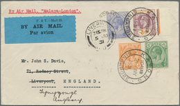 Singapur: 1931, 22 MY, "Second Imperial Airways Experimental Flight - Return Leg". Letter From Singa - Singapour (...-1959)