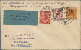 Singapur: 1931, 15 APR, "By Imperial Airways Experimental Flight Singapore-Port Darwin". The First E - Singapour (...-1959)