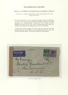Singapur: 1941, Airmail Letter 1S. + 50c. And Censor Cancel, Flown To USA - $1.50 C. Per 1/2 Oz. "Cl - Singapour (...-1959)
