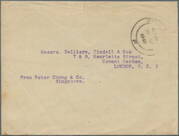 Singapur: BRITISH MILITARY ADMINISTRATION: 1945 (21.9.), Stampless Cover Of The Free Postage Period - Singapour (...-1959)