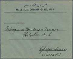 Syrien: 1920. Commercial Cover To Glarus, Switzerland. Franked On The Reverse With Arab Govt. 1/10pi - Syrien
