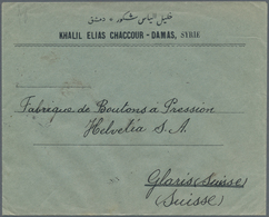 Syrien: 1920. Commercial Cover To Glarus, Switzerland. Franked On The Reverse With Arab Govt. 1/10pi - Syrie