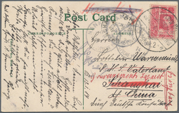 Thailand: 1914, 6 S. Tied "Bangkok2 14.1.1914" To Ppc (Bangkok United Club) To Staff Of German River - Thaïlande