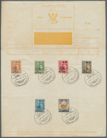 Thailand: 1920, Scout Funds 2 S.-1 B. Complete, Tied By Bilingual Cds. "Nagor Pathom" To Telegram Fo - Thaïlande