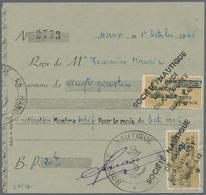 Vietnam-Nord (1945-1975): 1945/46, Fiscals/timbre Fiscal With VIET-NAM Ovpt. On Receipts: 2 C., 8 C. - Vietnam