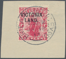 Thematik: Antarktis / Antarctic: 1911 Scott Expedition: 1d. Carmine From New Zealand Surcharge "VICT - Sonstige & Ohne Zuordnung