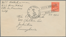 Thematik: Atom / Atom: 1946, USA. Machine Postmark "U.S.Navy JUL 1 1946 Fleet Post Office - ATOMIC B - Atomenergie