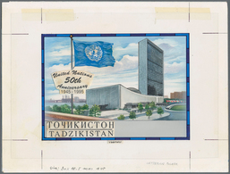 Thematik: Flaggen / Flags: 1996, TAJIKISTAN: 50 Years Of United Nations Stamp Issue Showing UN Flag - Sonstige & Ohne Zuordnung