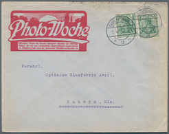 Thematik: Foto / Photo: 1909/1912, Five Illustrated Mercantile Covers Showing Imprints Photo And Cin - Fotografie