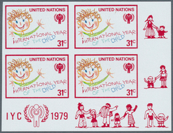 Thematik: Kinder / Children: 1979, UNO NEW YORK: International Year Of The Child Set Of Two Values I - Sonstige & Ohne Zuordnung