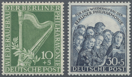 Thematik: Musik / Music: 1950 Berlin: Wiederaufbau Der Berliner Philharmonie, 2 Werte Kompletter Ein - Musique