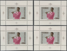 Thematik: Musik / Music: 1962, Guinea. Lot Containing 1 Artist's Drawing And 4 Margined, Perforated, - Music