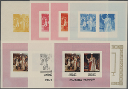 Thematik: Napoleon: 1970, BICENTENARY OF THE BIRTH OF NAPOLEON - 8 Items; Fujeira, Progressive Plate - Napoleon
