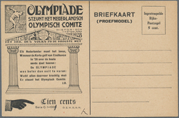 Thematik: Olympische Spiele / Olympic Games: 1928, The Netherlands For Amsterdam 1928. Huygens Postc - Sonstige & Ohne Zuordnung