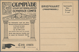 Thematik: Olympische Spiele / Olympic Games: 1928, The Netherlands For Amsterdam 1928. Huygens Postc - Other & Unclassified