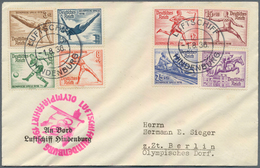 Thematik: Olympische Spiele / Olympic Games: 1936, Berlin, Olympiafahrt Mit Bordpoststempel, Brief M - Other & Unclassified