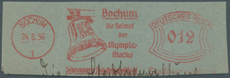 Thematik: Olympische Spiele / Olympic Games: Deutsches Reich Absenderfreistempel BOCHUM 12 Pf. "Boch - Autres & Non Classés