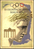 Thematik: Olympische Spiele / Olympic Games: 1936, Berlin, Schmuckblatt-Telegramm XI. Olympische Spi - Other & Unclassified