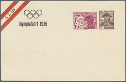 Thematik: Olympische Spiele / Olympic Games: 1936, Olympiafahrt Zeppelin LZ 129: Österreich, Privatg - Autres & Non Classés