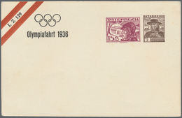 Thematik: Olympische Spiele / Olympic Games: 1936, Olympiafahrt Zeppelin LZ 129: Österreich, Privatg - Other & Unclassified