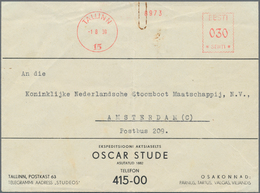 Thematik: Olympische Spiele / Olympic Games: 1939, Estonia For Helsinki 1940. Red PROMOTIONAL CACHET - Other & Unclassified