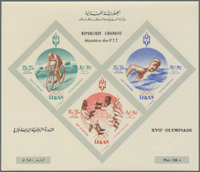 Thematik: Olympische Spiele / Olympic Games: 1961, Libanon, Olympics Rome 1960, Souvenir Sheet With - Other & Unclassified