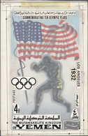 Thematik: Olympische Spiele / Olympic Games: 1968, Yemen (Kingdom). Artist's Drawing For The Third 4 - Sonstige & Ohne Zuordnung