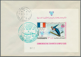 Thematik: Olympische Spiele / Olympic Games: 1968, Yemen Kingdom, Olympic Winter Games 1924-1968, 1b - Other & Unclassified