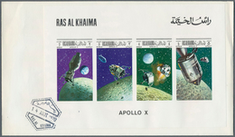 Thematik: Olympische Spiele / Olympic Games: 1969, Ras Al Khaima, Apollo 10/11, 2r. To 5.50r., Perf. - Sonstige & Ohne Zuordnung
