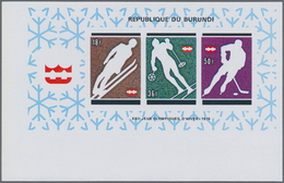 Thematik: Olympische Spiele / Olympic Games: 1976, BURUNDI: Olympic Winter Games Innsbruck Two Diffe - Sonstige & Ohne Zuordnung