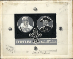 Thematik: Pfadfinder / Boy Scouts: 1964, Dubai. Artist's Layout Drawing For The Issue ELEVENTH JAMBO - Autres & Non Classés