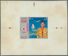 Thematik: Pfadfinder / Boy Scouts: 1971, Boy Scouts, 2dh. Proof Sheet With Mirror-inverted Design On - Sonstige & Ohne Zuordnung