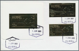 Thematik: Raumfahrt / Astronautics: 1969, GOLD ISSUE 10np. "Explorer 7" Perf./imperf. And The De Lux - Sonstige & Ohne Zuordnung