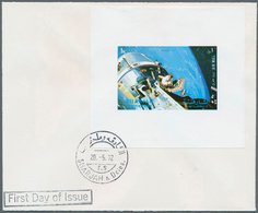 Thematik: Raumfahrt / Astronautics: 1972, Sharjah, Apollo 16, Complete Set, Five De Luxe Sheets On T - Sonstige & Ohne Zuordnung