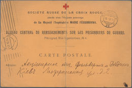 Thematik: Rotes Kreuz / Red Cross: 1914 Russland Vordruckkarte Mit Rs.Text Für Kriegsgefangene, Gebr - Rotes Kreuz