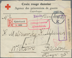 Thematik: Rotes Kreuz / Red Cross: 1917, Denmark. Danish Red Cross Letter "Croix Rouge Danoise" As R - Rotes Kreuz