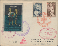 Thematik: Rotes Kreuz / Red Cross: 1950 Frankreich 8 Und 15 Fr. "Rotes Kreuz" (kompl. Satz) Auf Sond - Croix-Rouge