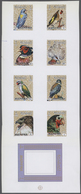 Thematik: Tiere-Vögel / Animals-birds: 1972, AJMAN-MANAMA: Birds Complete Set Of Eight In An IMPERFO - Sonstige & Ohne Zuordnung